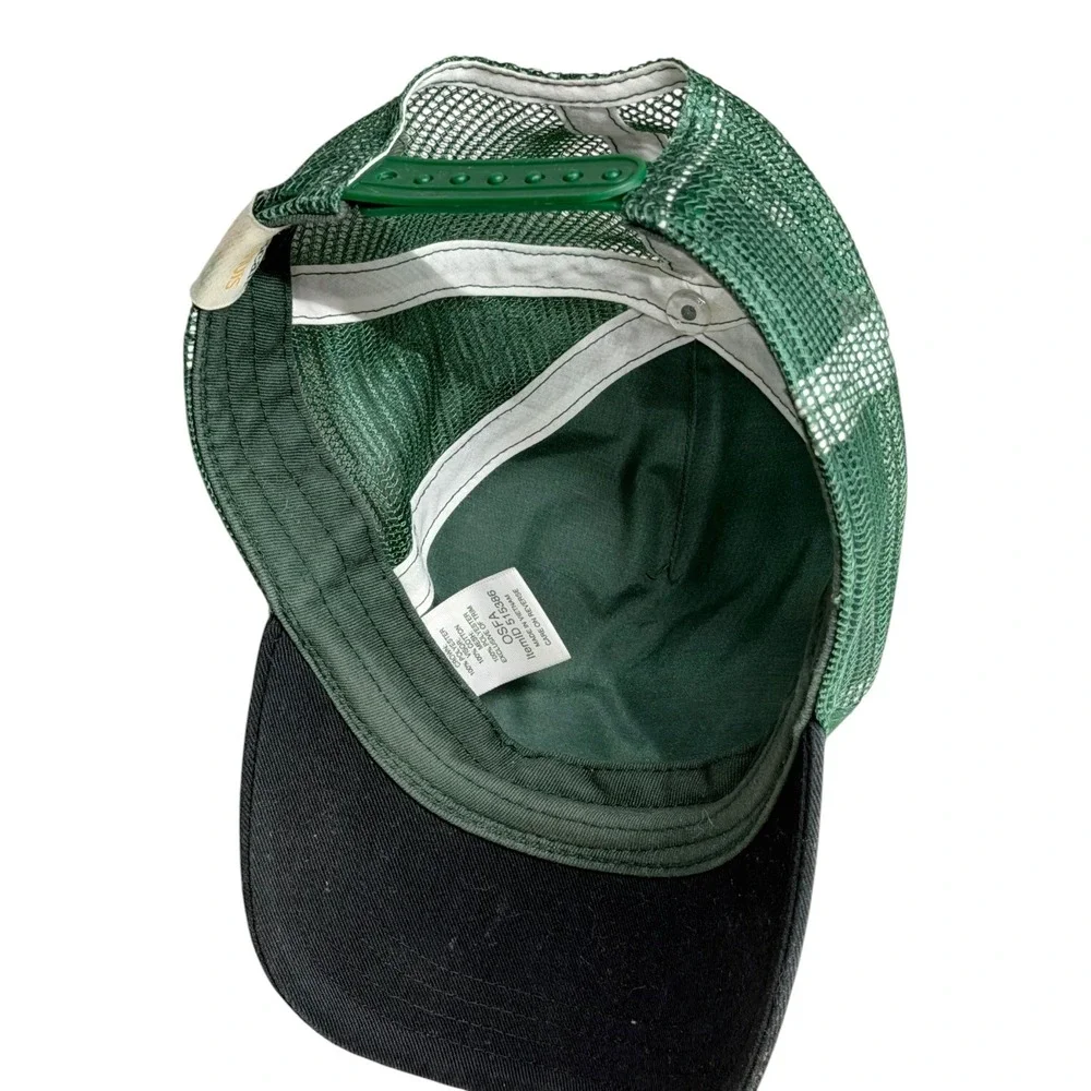 LL Bean Peanuts Snoopy Take a Hike Kids Trucker Hat Green Black 515386